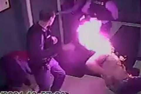 Police Flee After Setting Hand Sanitizer-Covered Man On Fire With Their Tasers