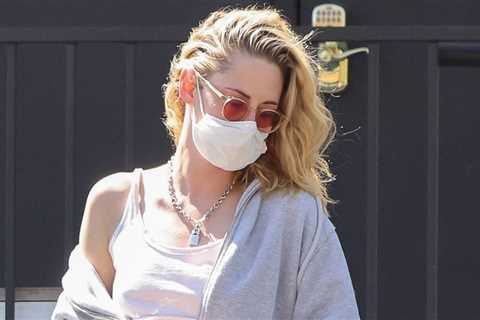 Kristen Stewart starts her day with a visit to the hair salon