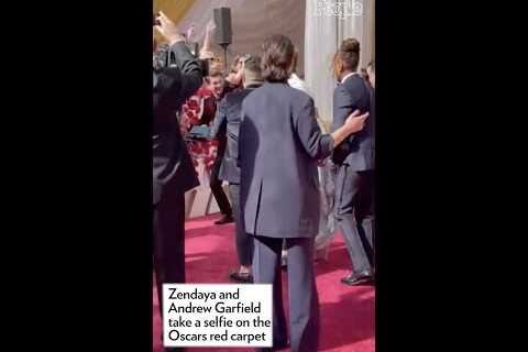 Zendaya and Andrew Garfield Take a Selfie on the Oscars Red Carpet