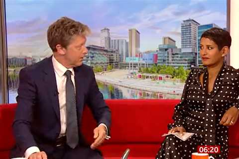 BBC Breakfast’s Naga Munchetty swipes at ‘annoying’ co-star Charlie Stayt as show’s crew left..