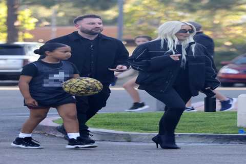 Kim Kardashian’s daughter, North, 9 shows off $250 Versace basketball after the star was slammed..