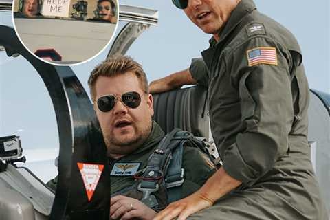 Tom Cruise Terrifies James Corden with Crazy Stunts in Top Gun Fighter Jet