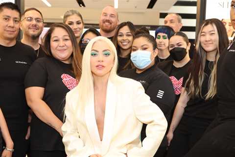 Lady Gaga celebrates the relaunch of beauty brand Haus Labs at Sephora