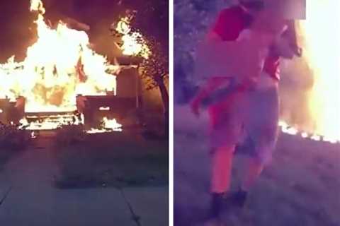 Dramatic Bodycam Video Shows Indiana Man Rescuing Four Children, 1 Adult from House Fire