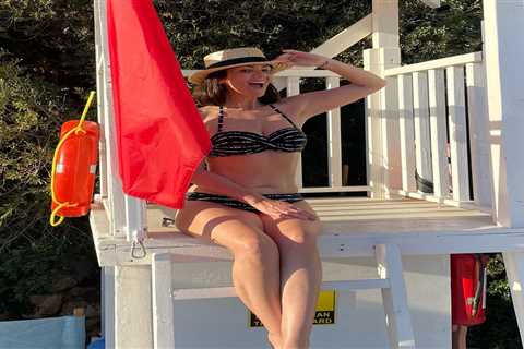EastEnders legend Martine McCutcheon looks slimmer than ever as she poses in a bikini on Turkey..
