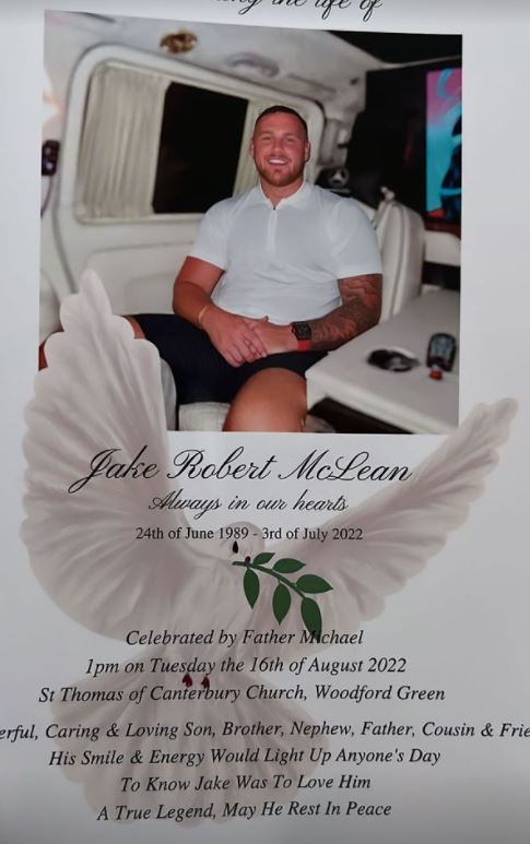 Lauren Goodger reveals order of service and flowers for ex Jake McLean’s funeral as she pays tribute