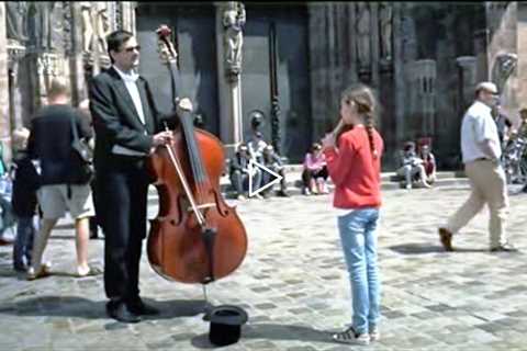 A Little Girl Plays For A Street Musician And Gets The Best Surprise In Return