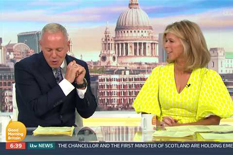 Kate Garraway and close friend Rob Rinder fight back tears as they discuss Derek Draper’s health..