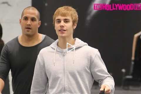 Justin Bieber Goes On A Shopping Spree At YSL & Makes Fun Of The Paparazzi In Beverly Hills
