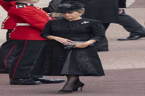 Sophie Wessex paid tribute to the Queen with heartbreaking subtle detail on her bespoke dress at..