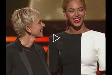 ellen with beyonce at the grammy