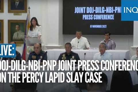 LIVE: DOJ-DILG-NBI-PNP joint press conference on the Percy Lapid slay case