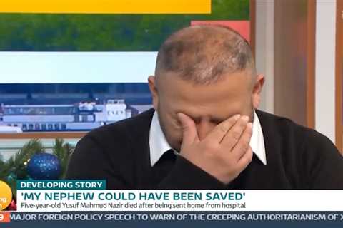 Good Morning Britain guest breaks down in tears over death of five-year-old nephew after begging..
