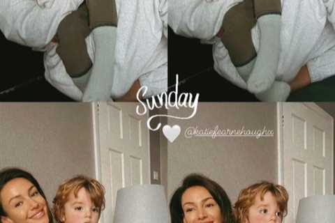 Michelle Keegan stuns fans in onsie while cuddling cousin’s son