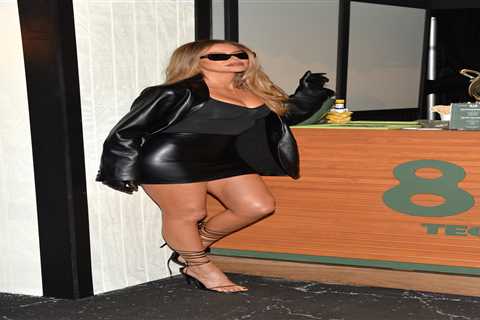 Khloe Kardashian shows off her real thighs in short leather mini skirt for new unedited photos at..