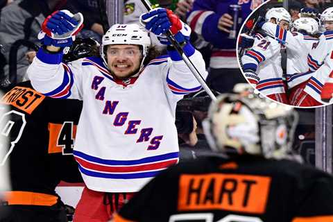 Surging Rangers’ offense erupts to beat Flyers for sixth straight win