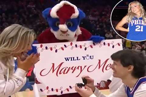 Man proposes to 76ers dancer during game: ‘She’s out of my league’