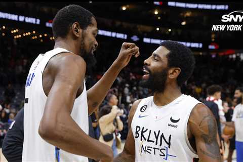 Video: Jacque Vaughn, Kevin Durant and Kyrie Irving talk Nets 10-game winning streak after their..