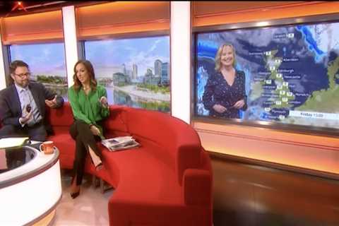 BBC Breakfast’s Sally Nugent apologises to Carol Kirkwood as Jon Kay causes chaos during weather..