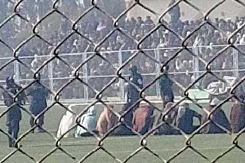 Taliban caught ‘cutting off hands of four petty thieves’ in football stadium after accusing Prince..