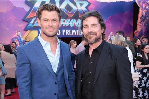 Chris Hemsworth & Christian Bale Get Support From Wives Elsa & Sibi At Thor: Love &..