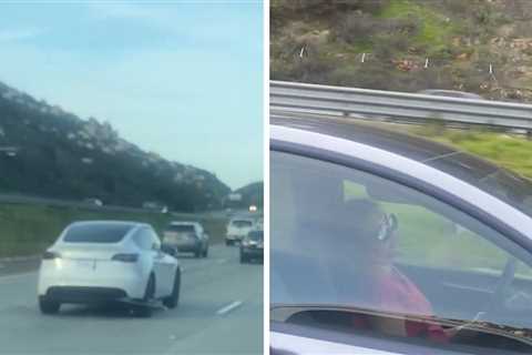Tesla Driver Appears Asleep at Wheel on Freeway, Video Shows