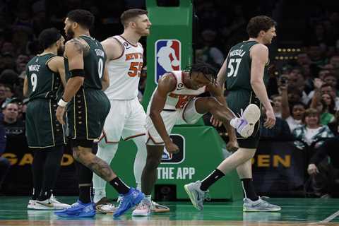 Red-hot Knicks keep defying belief with gritty win over Celtics