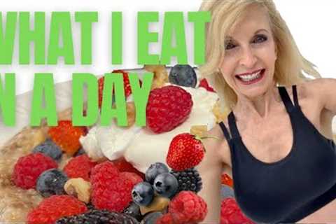 What I Eat in a Day to Keep a Flat Tummy & ABS // Stay Lean + Healthy at 60!