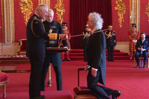 Brian May Knighted by King Charles at Buckingham Palace