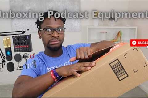 Unboxing New $50 Podcast Equipment from Amazon l Best Podcast Set Up for Under $100 l POD