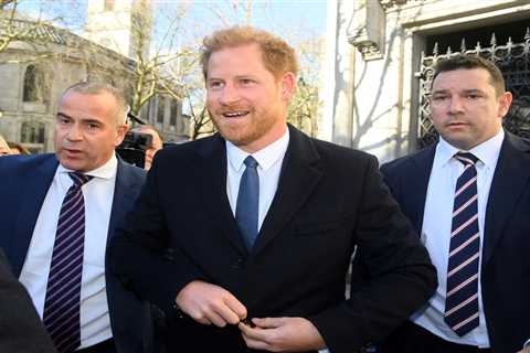 Prince Harry smiles as he makes surprise appearance at court for privacy hearing