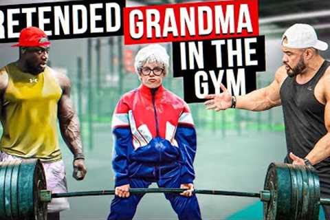 CRAZY GRANDMOTHER shocks PEOPLE in the gym Prank | Aesthetics in Public