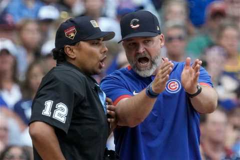 Cubs’ David Ross calls out umps’ calls, Brewers’ decision to close roof: ‘A lot of bulls–t’