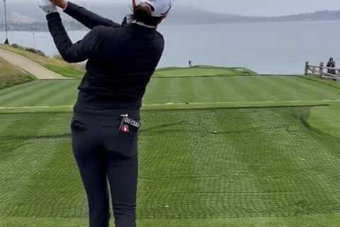 Rose Zhang somehow hits tee into her back pocket in inadvertent trick shot video