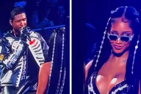 Usher Serenades Saweetie at Vegas Residency Show