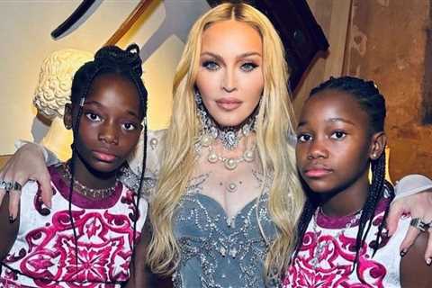 The ‘Queen of Pop’ Madonna Celebrates Her 65th Birthday with Daughters Stella and Estere in..