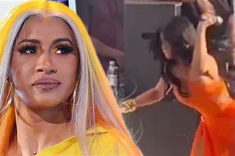 Cardi B Happy She Threw Mic in Vegas, Says Fan Threw Ice On Purpose