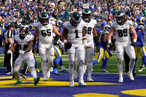 Eagles use controversial ‘tush push’ as gamble pays off against Rams