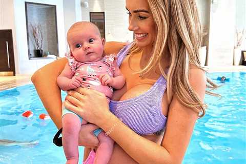 Laura Anderson stuns fans with her post-baby body on daughter Bonnie's first swim