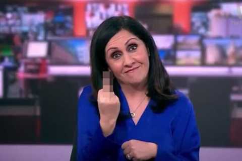 BBC News Presenter Caught Giving the Middle Finger Live on Air