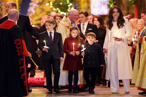 Cheeky Prince Louis steals the show at Christmas carol service