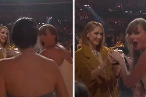 Taylor Swift Has Been Accused Of “Disrespecting” Céline Dion By “Snatching” Her Grammy From Her..