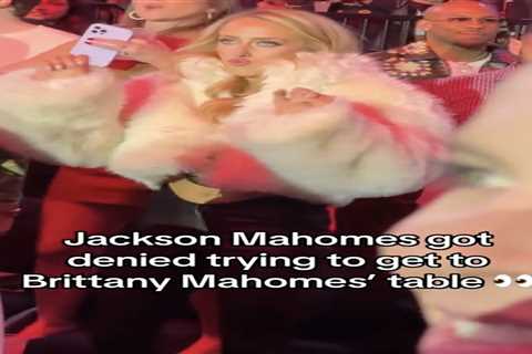 Brittany Mahomes shrugs off Jackson Mahomes as he’s denied VIP access at Super Bowl concert