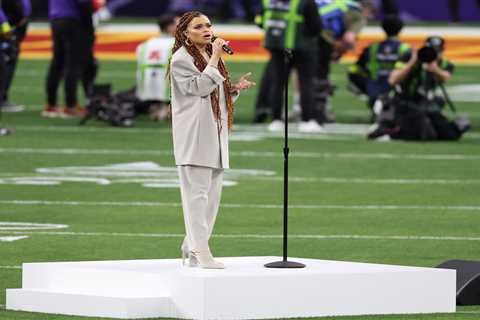 Andra Day wows with a stirring rendition of ‘Lift Every Voice and Sing’ at Super Bowl 2024