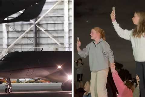 Taylor Swift Lands in Melbourne Ahead of Shows, Fans Cheer Outside Airport