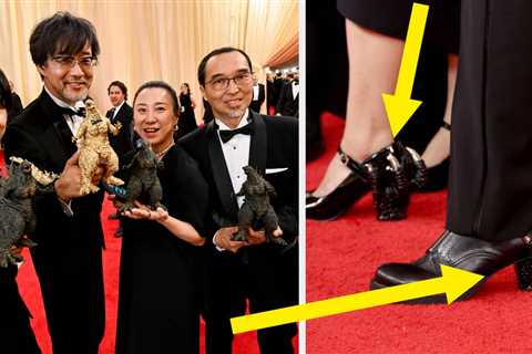 The Cast Of Godzilla Minus One's Godzilla-Themed Oscar Red Carpet Shoes Are Going Viral