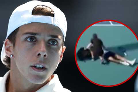 Tennis Player Arthur Cazaux Collapses During Match, Wheeled Off Court