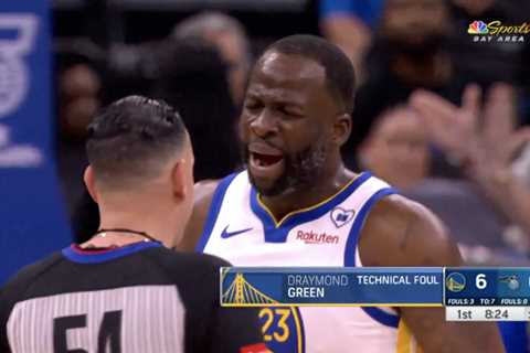 Draymond Green gets ejected less than four minutes into Warriors game for jawing with ref