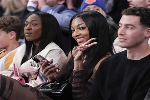 Angel Reese takes Knicks-Nets game in courtside as she preps for WNBA draft