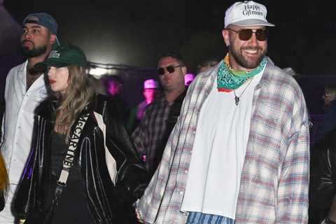 Taylor Swift & Travis Kelce Hang Out With Jack Antonoff’s Bleachers Bandmates at Coachella